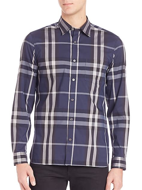 Shop Burberry Nelson Casual Button